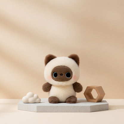 Peluche Chat Siamois Kawaii 15cm - Cadeau Enfant Doux