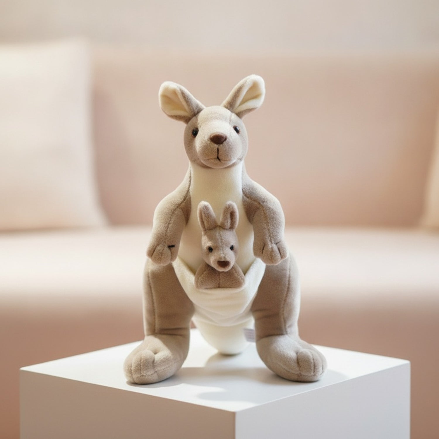 Peluche Kangourou Mère et Bébé - Cadeau Doux et Créatif pour Enfants