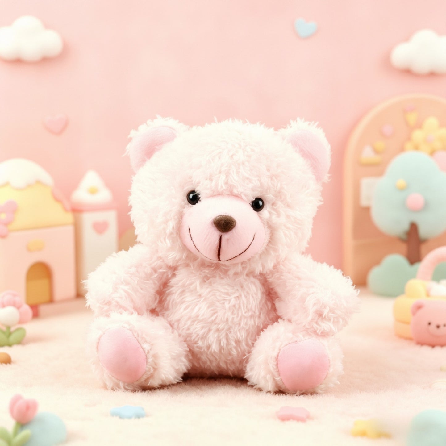 Mini Ours en Peluche Rose Doux - Lot de 1, 2 ou 5 - Idéal Cadeau Anniversaire, Baby Shower, Mariage