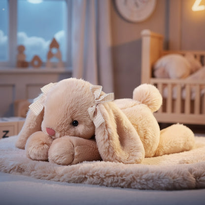 Poupée Lapin Timide Peluche 35cm - Coussin Mignon Cadeau Enfant