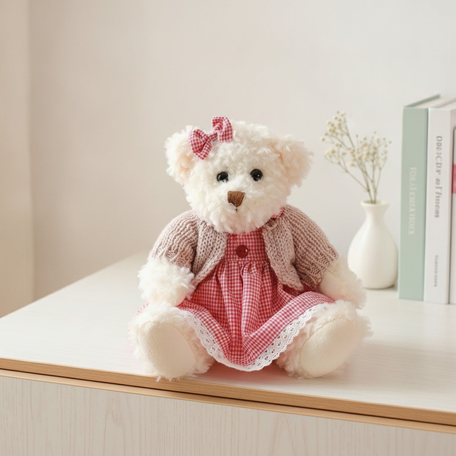 Lot de 2 Oursons en Peluche Kawaii 26cm - Cadeau Idéal pour Filles et Petites Amies
