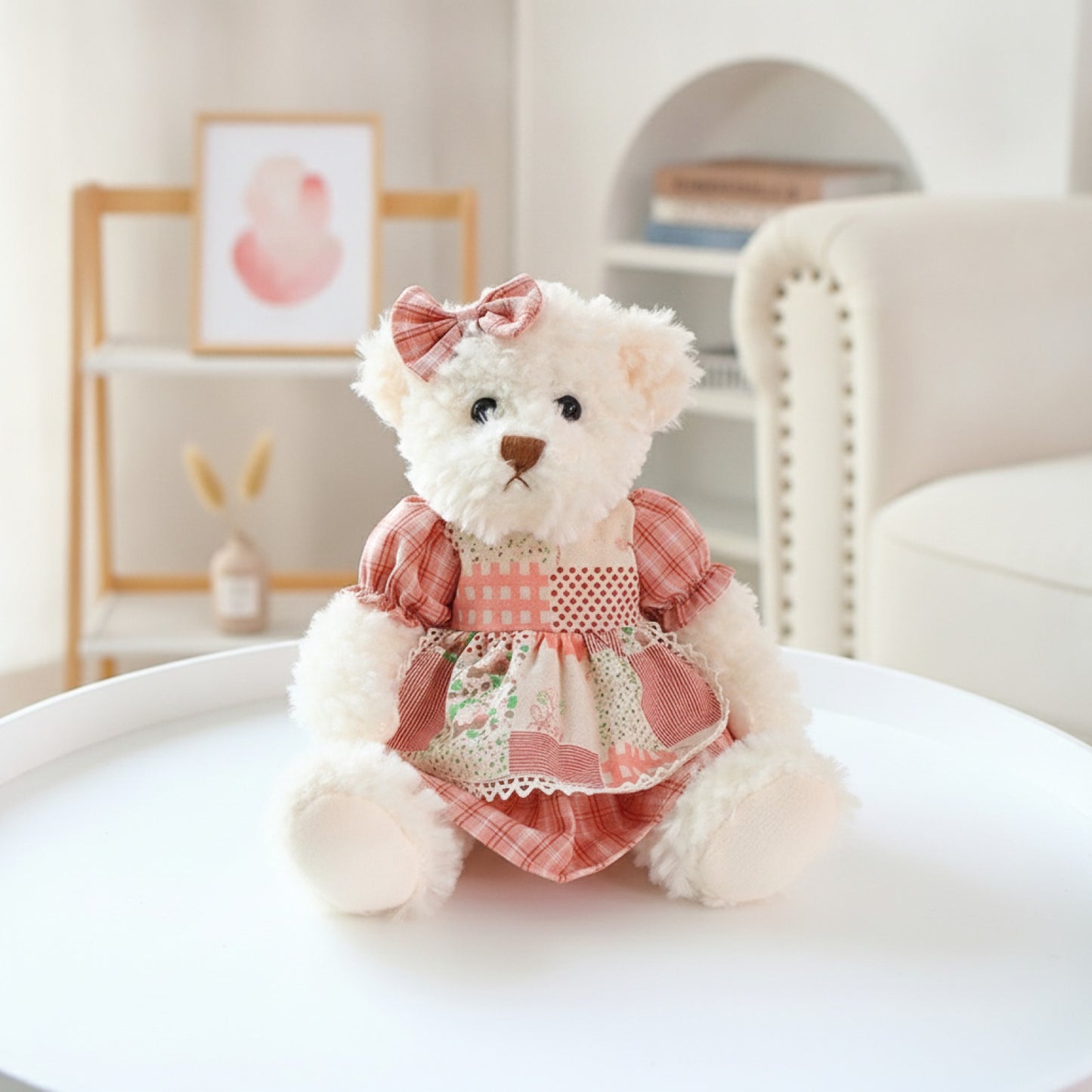 Lot de 2 Ours en Peluche Kawaii 26cm - Cadeau Idéal Filles & Bébé