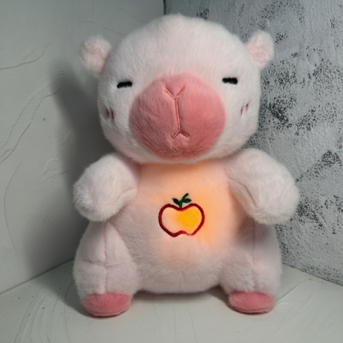 Peluche Ours Respiratoire Bébé Rose - Compagnon Apaisant avec Son et Lumière