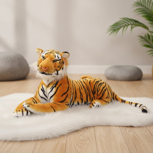 Peluche Géante Tigre Réaliste 75 cm - Douceur et Aventure Sauvage