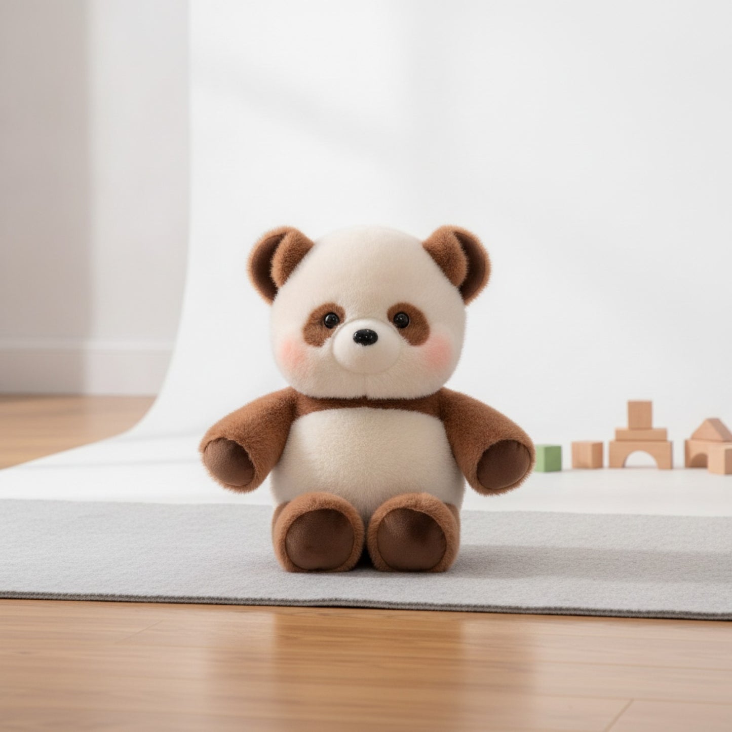 Peluche Panda Brun Kawaii 45cm - Coussin Doux & Cadeau Original